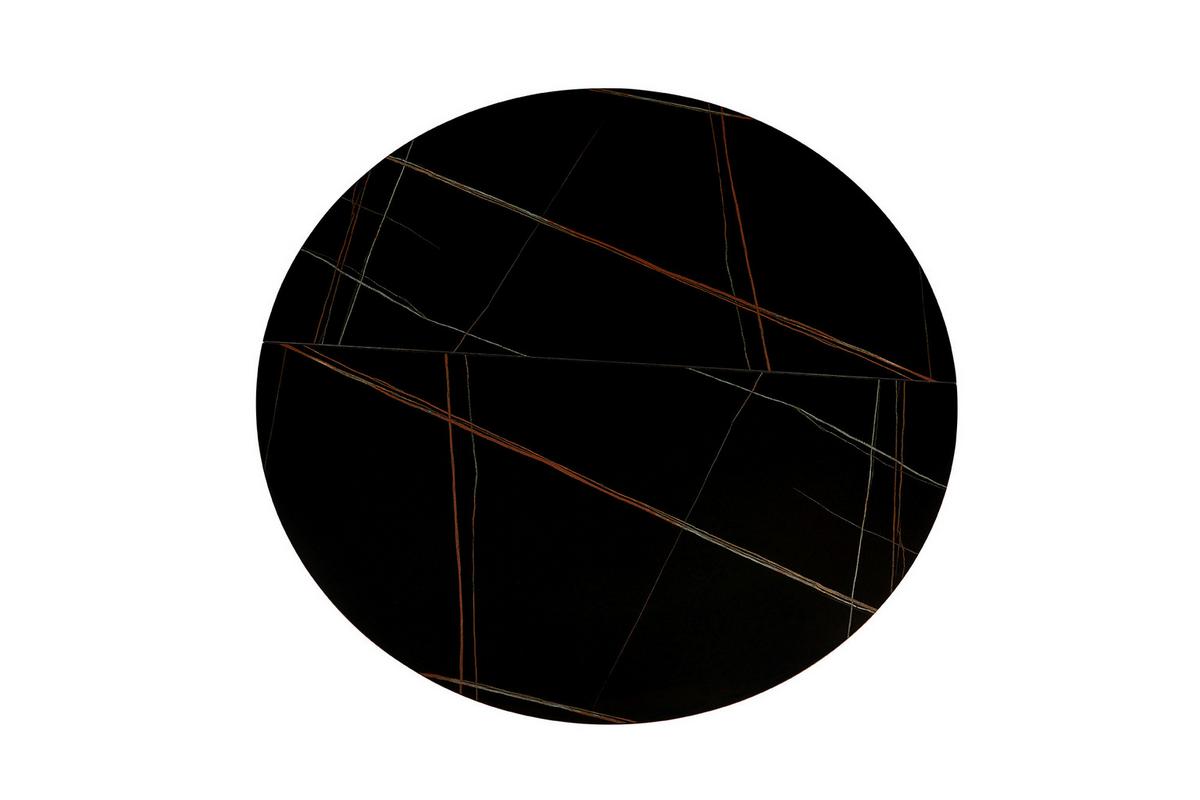 Esstisch Schwarz B: 120-160 Cm - Schwarz, MODERN, Keramik/Holzwerkstoff (120-160/120/76cm) - Livetastic