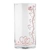 Vase Valentin Zylindrisch Glas H: 20 Cm - Klar/Rot, Design, Glas (12/20cm) - Luca Bessoni