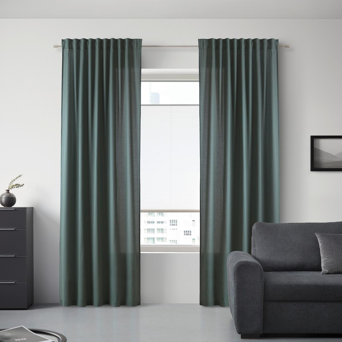 Hotový závěs Sila, 140/255cm, zelená - zelená, Moderní, textil (140/255cm) - Modern Living