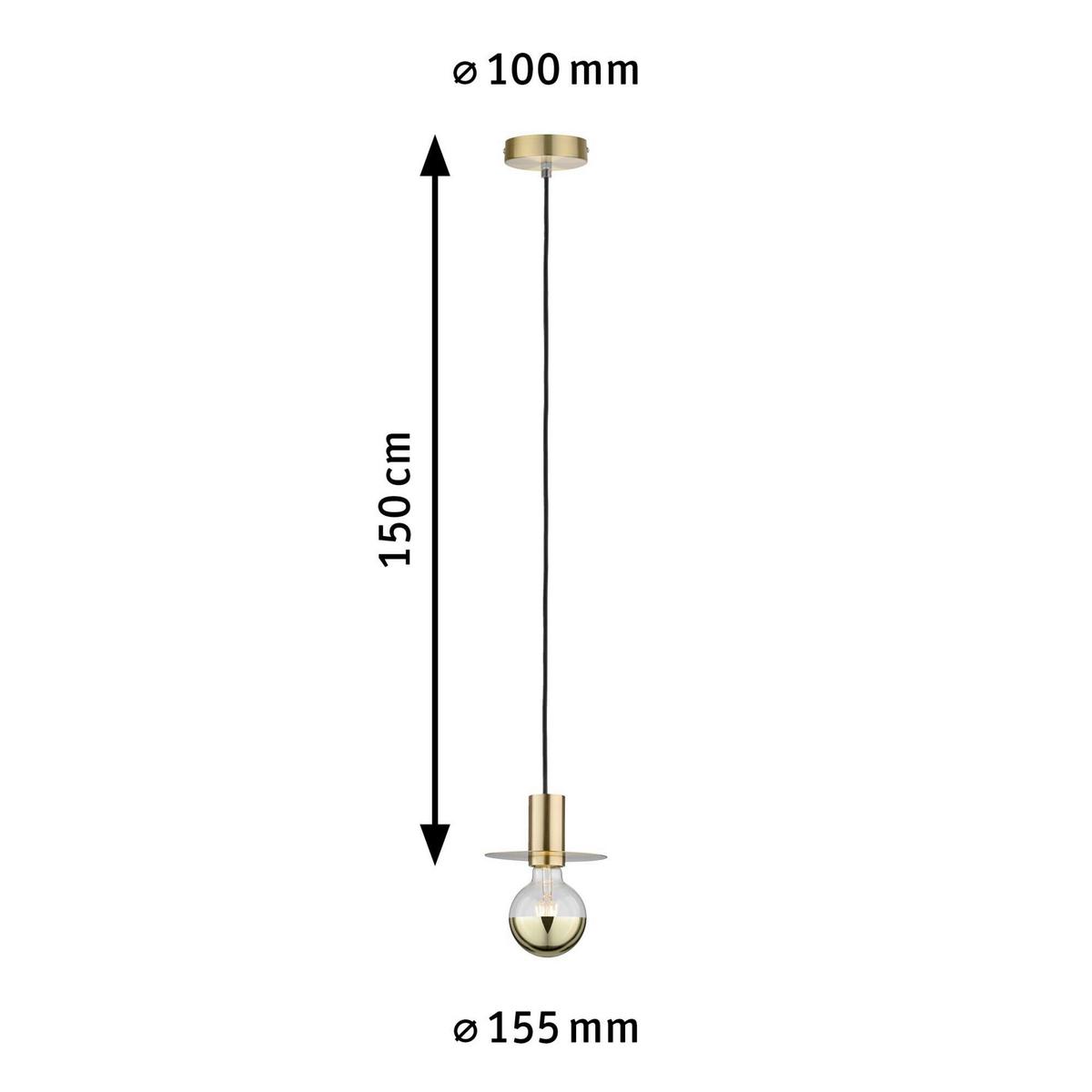 Hängeleuchte 1-Flammig, Messingfarben - Design (15,5cm) - Paulmann