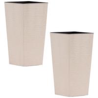 Übertopf-set Creme B: 30 Cm 2-Teilig - Creme, Basics, Kunststoff (30/57/30cm) - Siena Garden