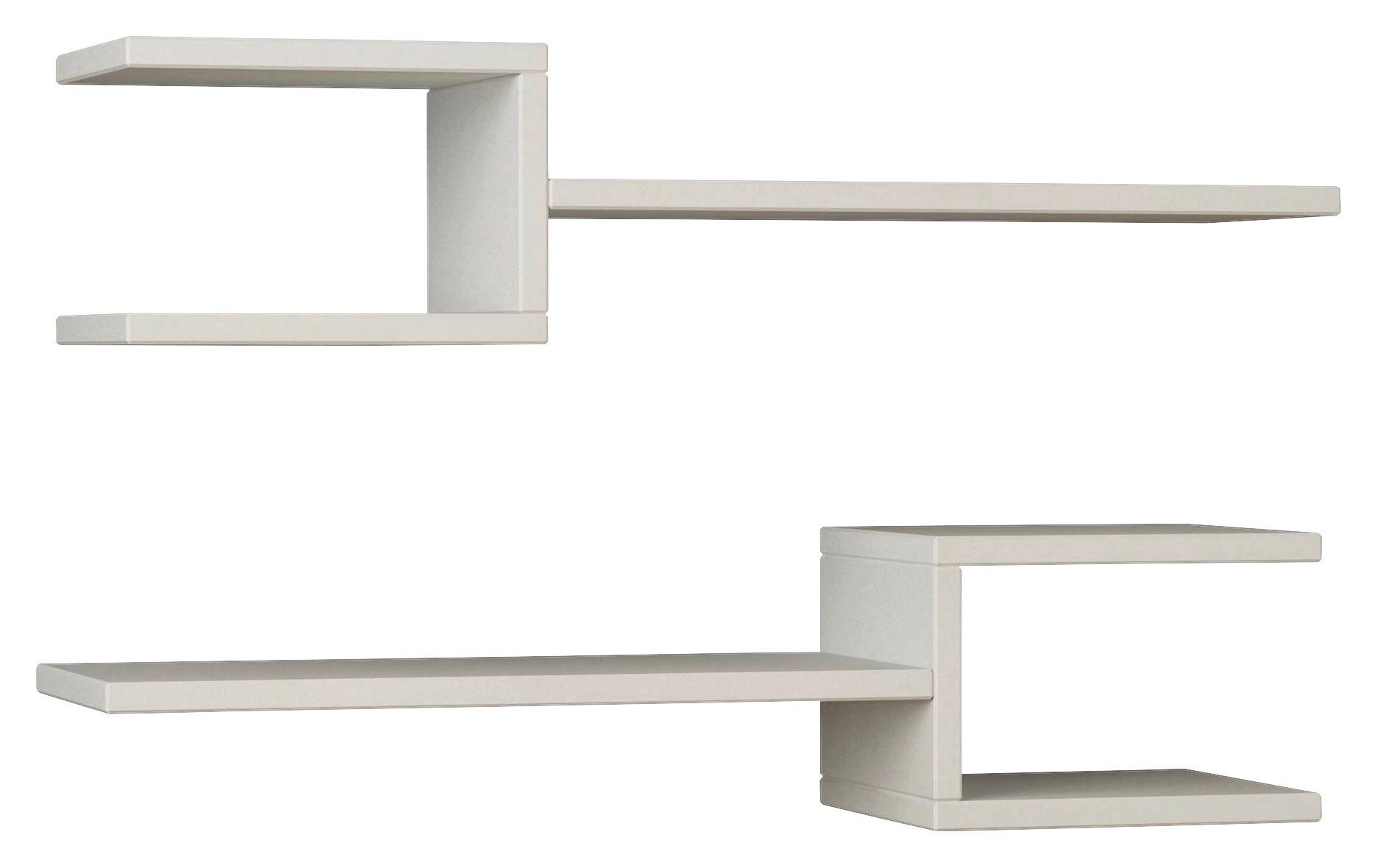 Wandboard Fork Regal - Weiß, Design, Holzwerkstoff (75/17/20cm) - Livetastic