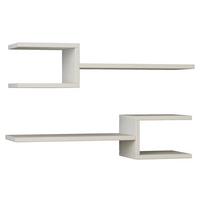 Wandboard Fork Regal - Weiß, Design, Holzwerkstoff (75/17/20cm) - Livetastic