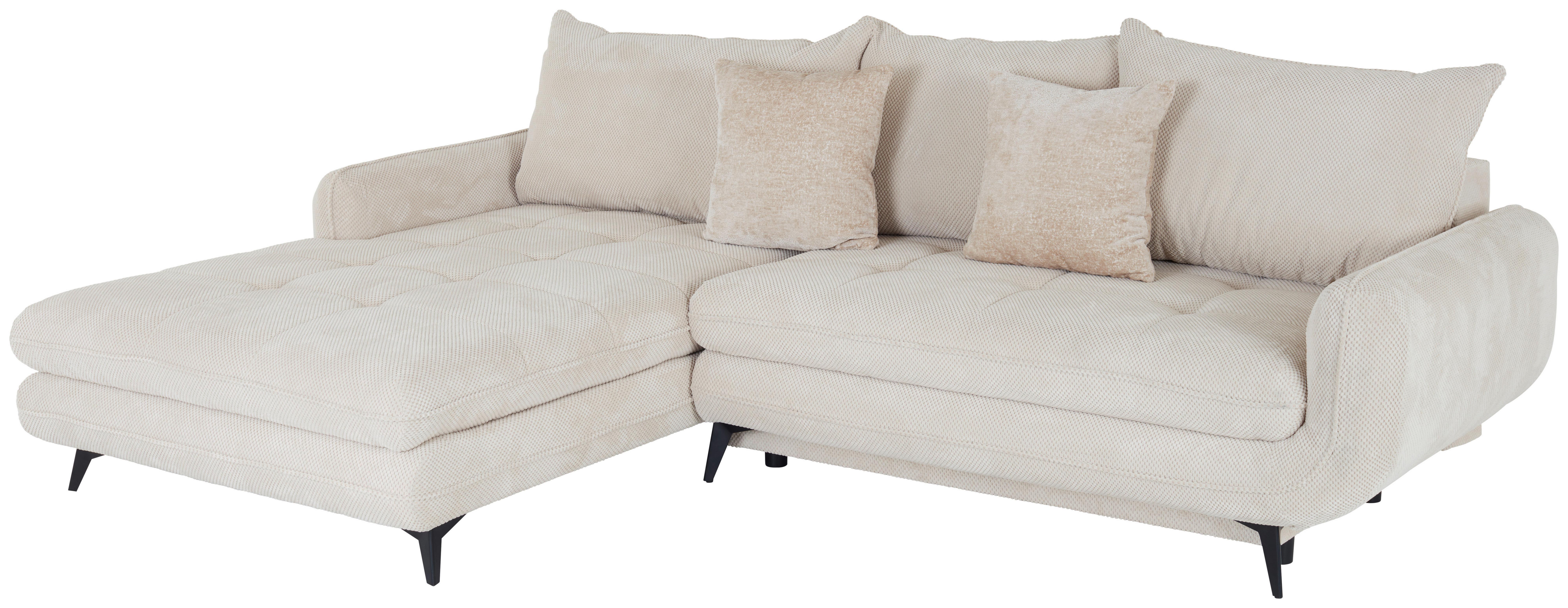 Ecksofa Mit Schlaffunktion & Bettkasten Wave Beige