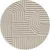 Hochflorteppich Rund Beige Art D: 80 cm - Beige, Basics, Textil (80cm) - Novel