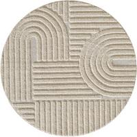 Hochflorteppich Rund Beige Art D: 80 cm - Beige, Basics, Textil (80cm) - Novel