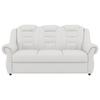 3-sitzer-sofa Boston Weiß Lederlook - Schwarz/Weiß, KONVENTIONELL, Textil (196/102/101cm) - Livetastic