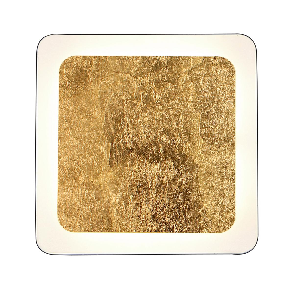 LED-Deckenleuchte Solaris L: 31 cm Mit 3 Helligkeitsstufen - Goldfarben/Schwarz, Design, Metall (31/31/4,5cm)