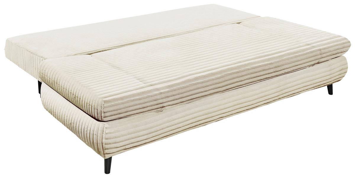 Schlafsofa Sunny Beige B: 212 Cm - Beige/Schwarz, KONVENTIONELL, Textil (212/88/101cm) - MID.YOU