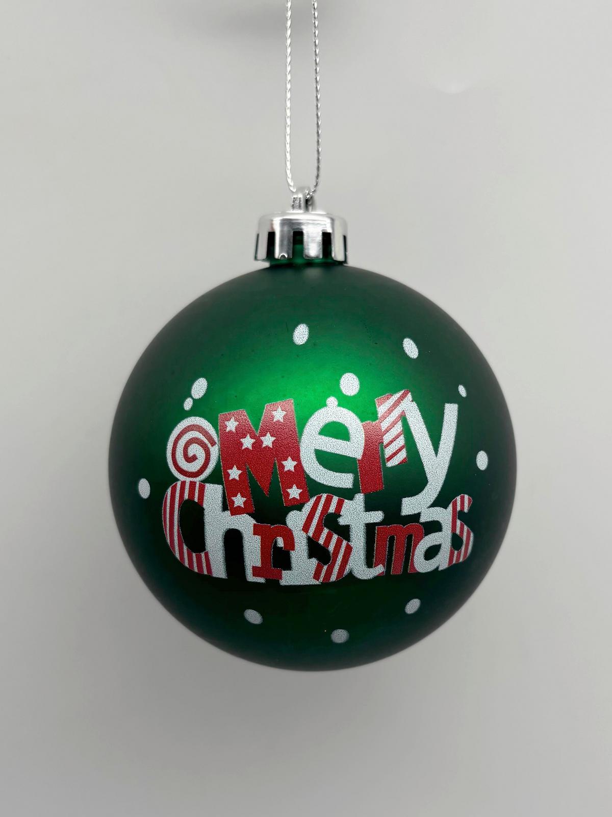 Christbaumkugel Ludwig - Dunkelgrün/Weinrot, KONVENTIONELL, Kunststoff - Luca Bessoni