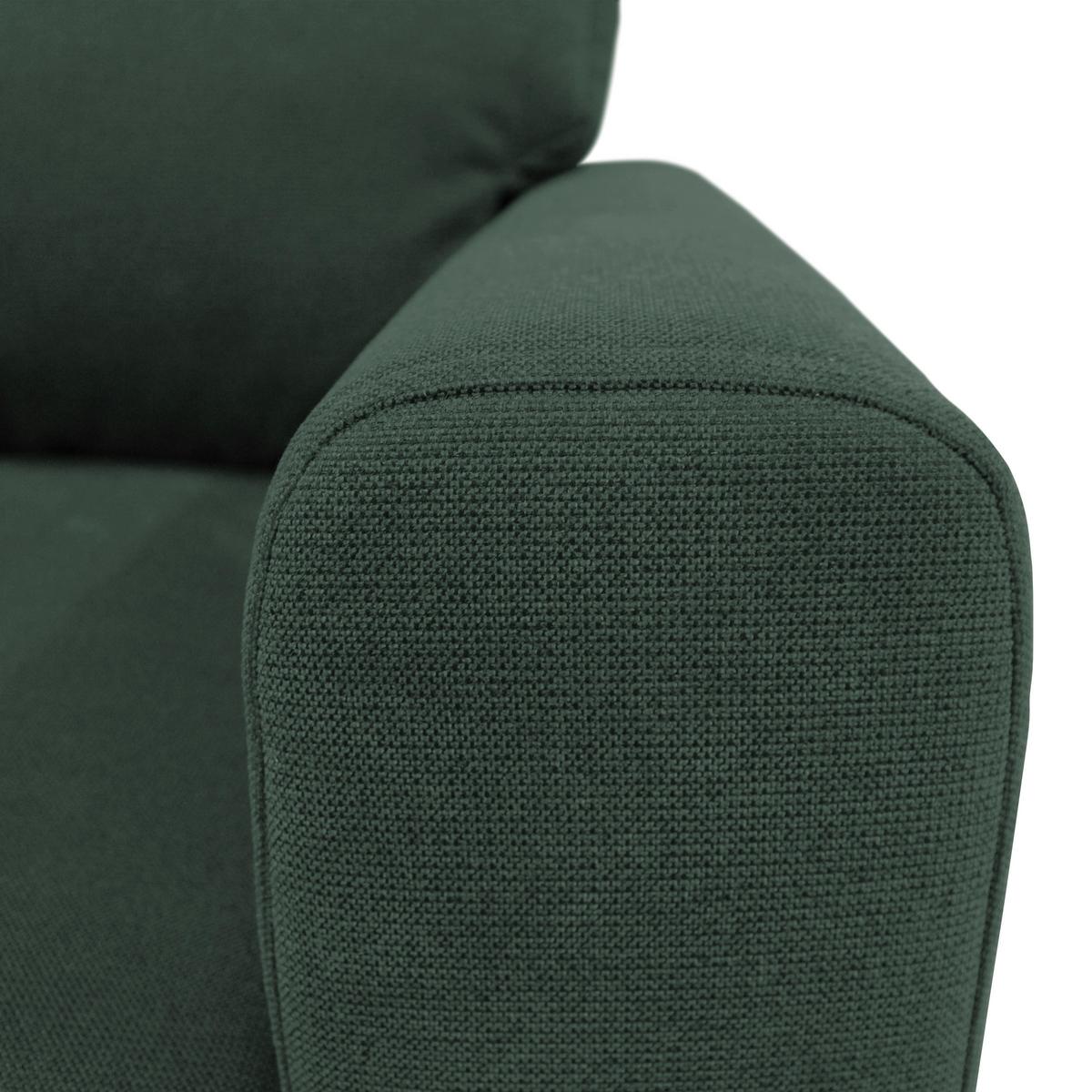 Ecksofa Prince Dunkelgrün S: 163x240cm - Dunkelgrün/Schwarz, Design, Textil (163/240cm) - MID.YOU