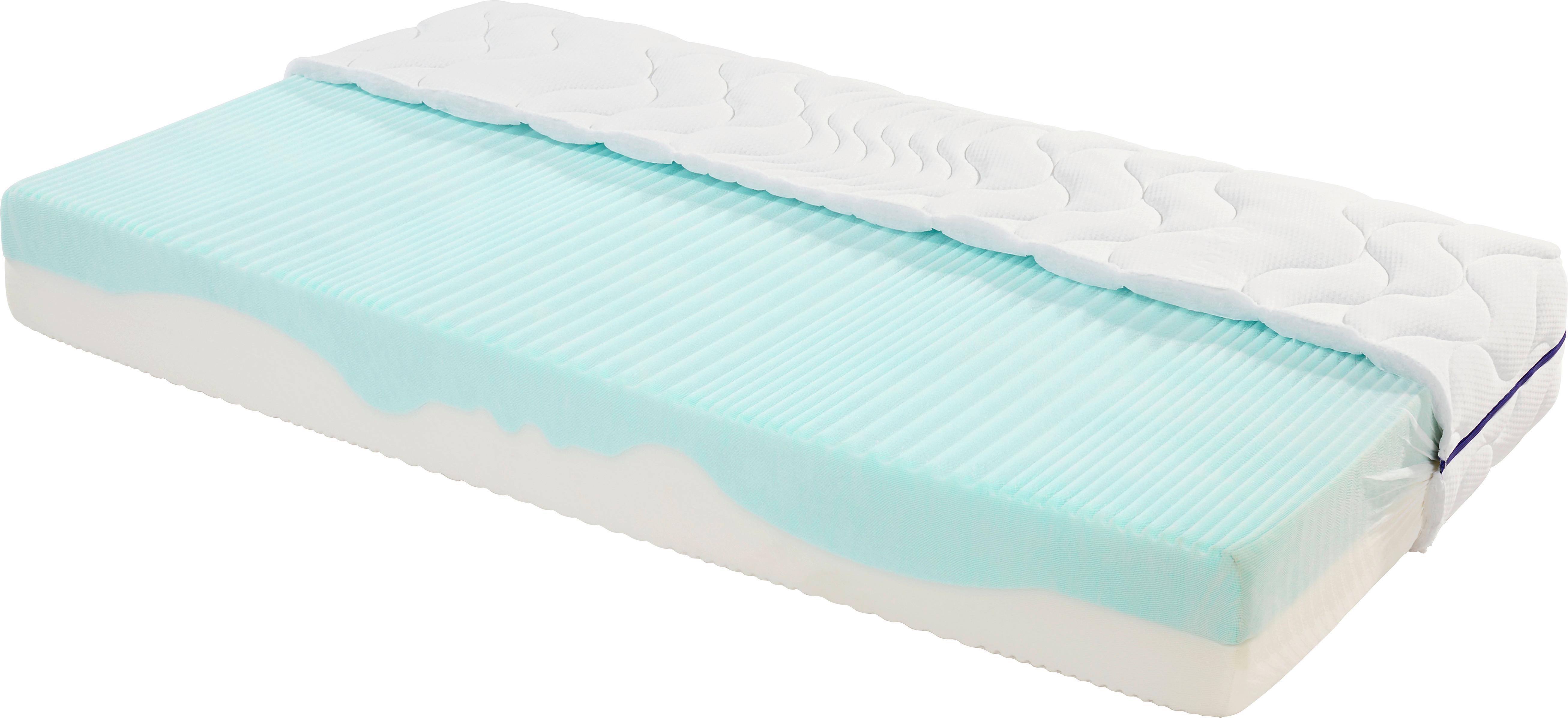 Komfortschaummatratze Ergo Duo 90x200 cm H3 H: 22 cm - Weiß, Textil (90/200cm) - Primatex
