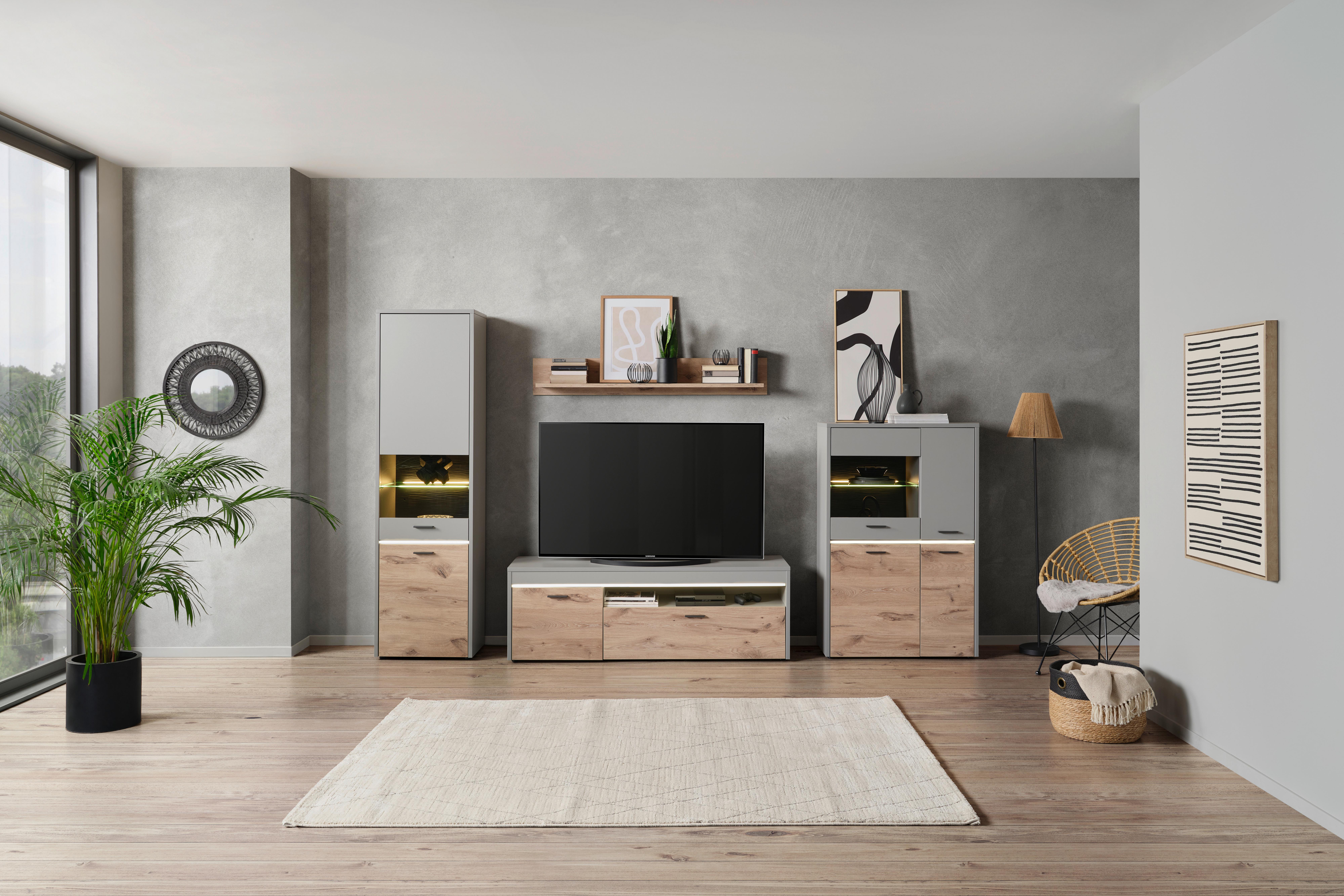 TV-Element Dynamic - MODERN, Holzwerkstoff (155/54/43cm)