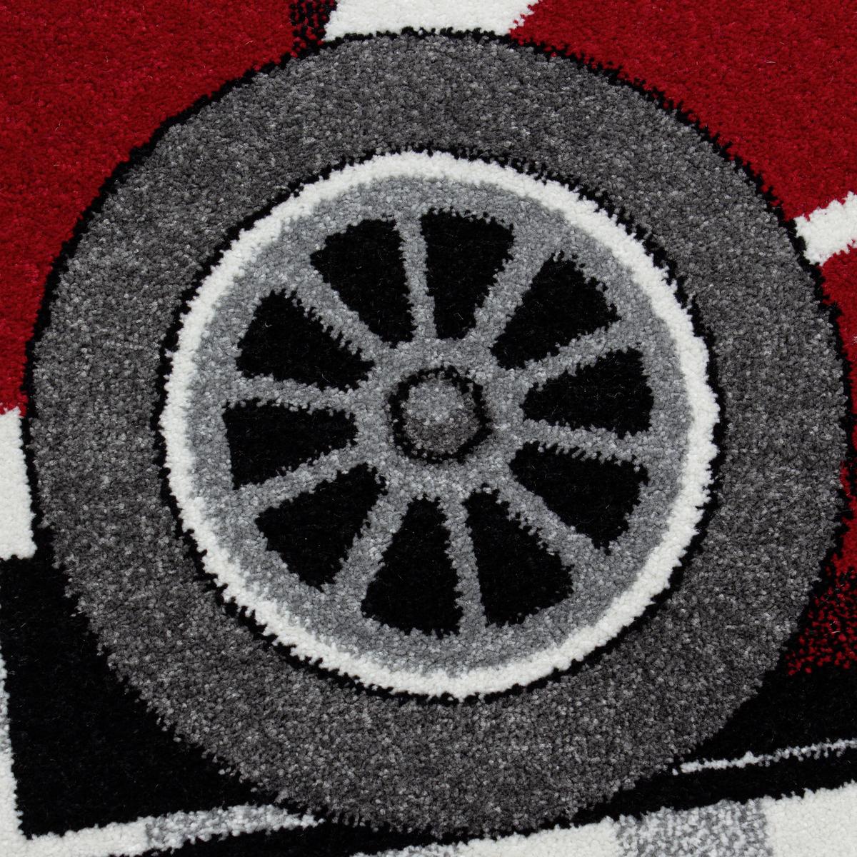 Kinderteppich Fahrzeug Rot Kids 120x170 Cm - Rot, Trend, Textil (120/170cm)
