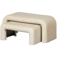 Couchtischset 2-Teilig Naturfarben - Naturfarben, Design, Keramik - Livetastic