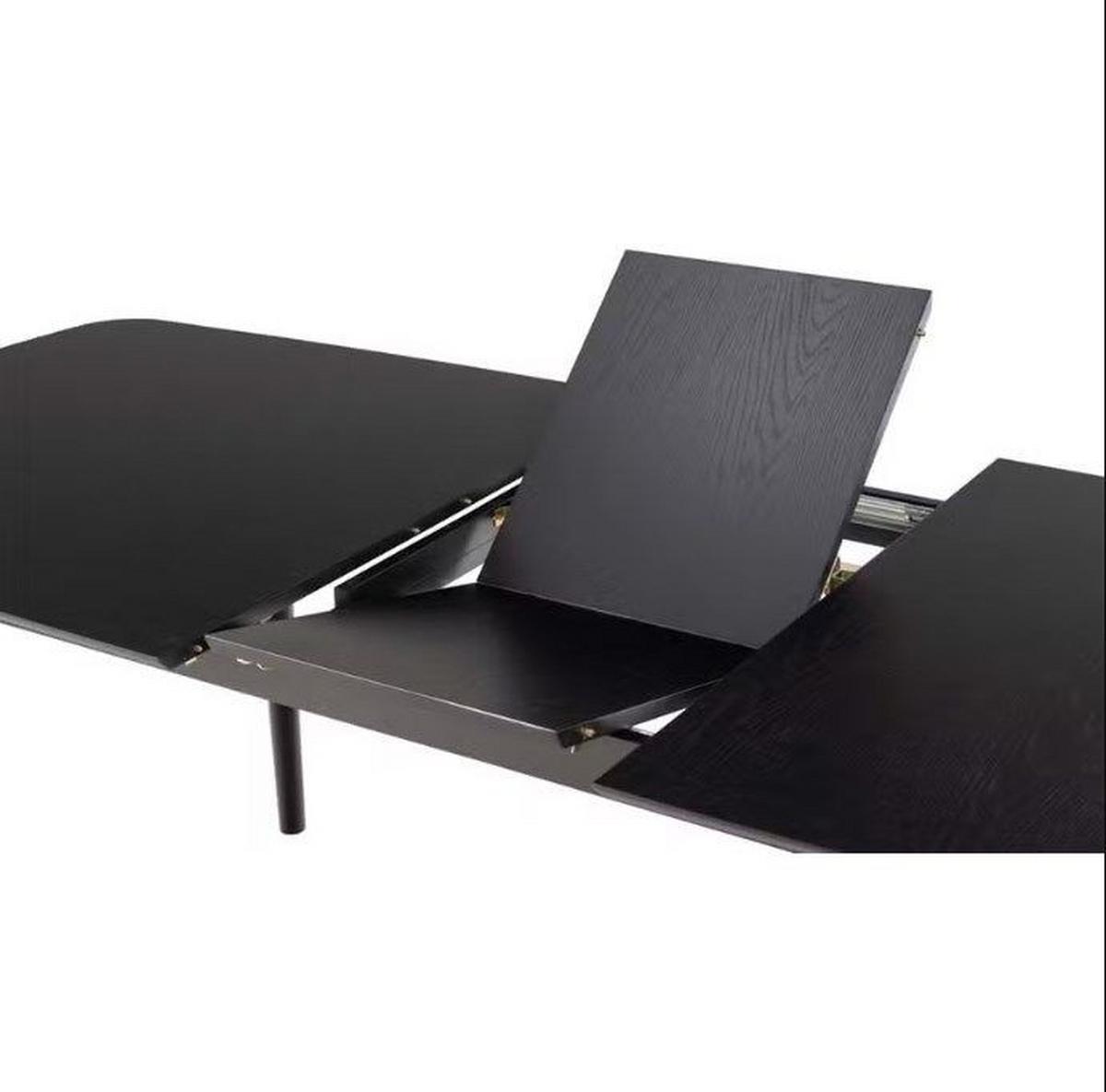 Jídelní stůl MONTREUX dub dyha 180-219x90cm - černá, Trend, dřevo/kompozitní dřevo (180-219/75/90cm) - MID.YOU