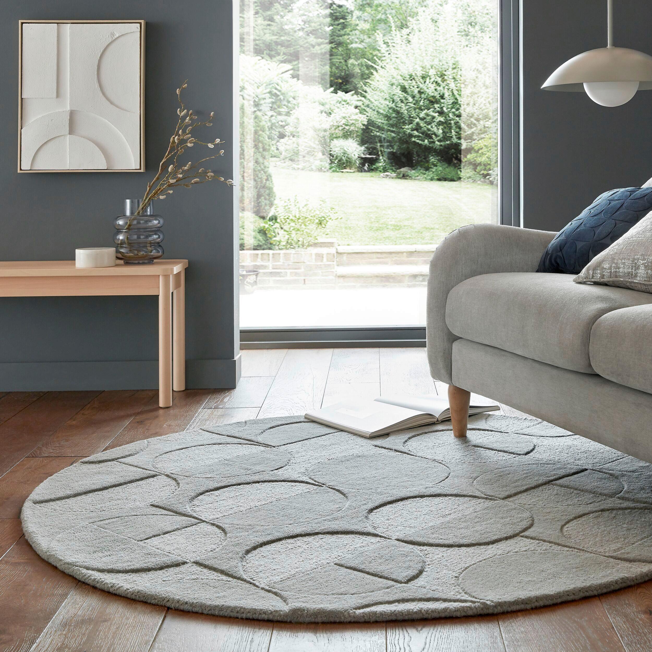 Wollteppich 503119373932 - Grau, Basics, Textil (160/160cm)