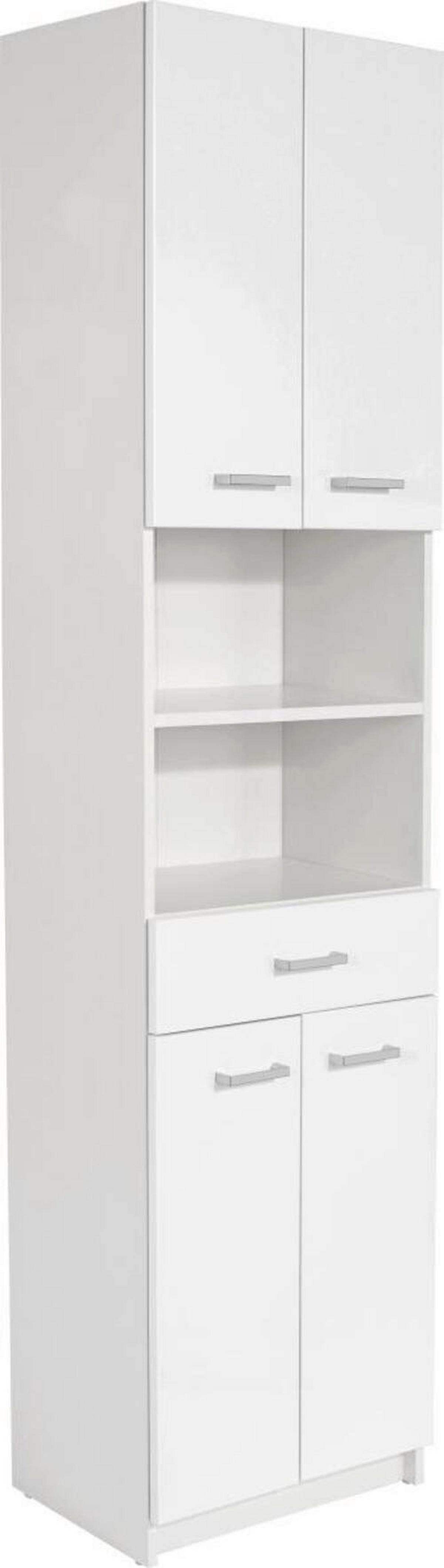 Magasszekrény Fiola - fehér, Konventionell, faalapú anyag (50/192/30cm)