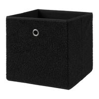 Skladací box TEDDY -EXT- - čierna, Modern, textil/papier (30/30/30cm) - Modern Living