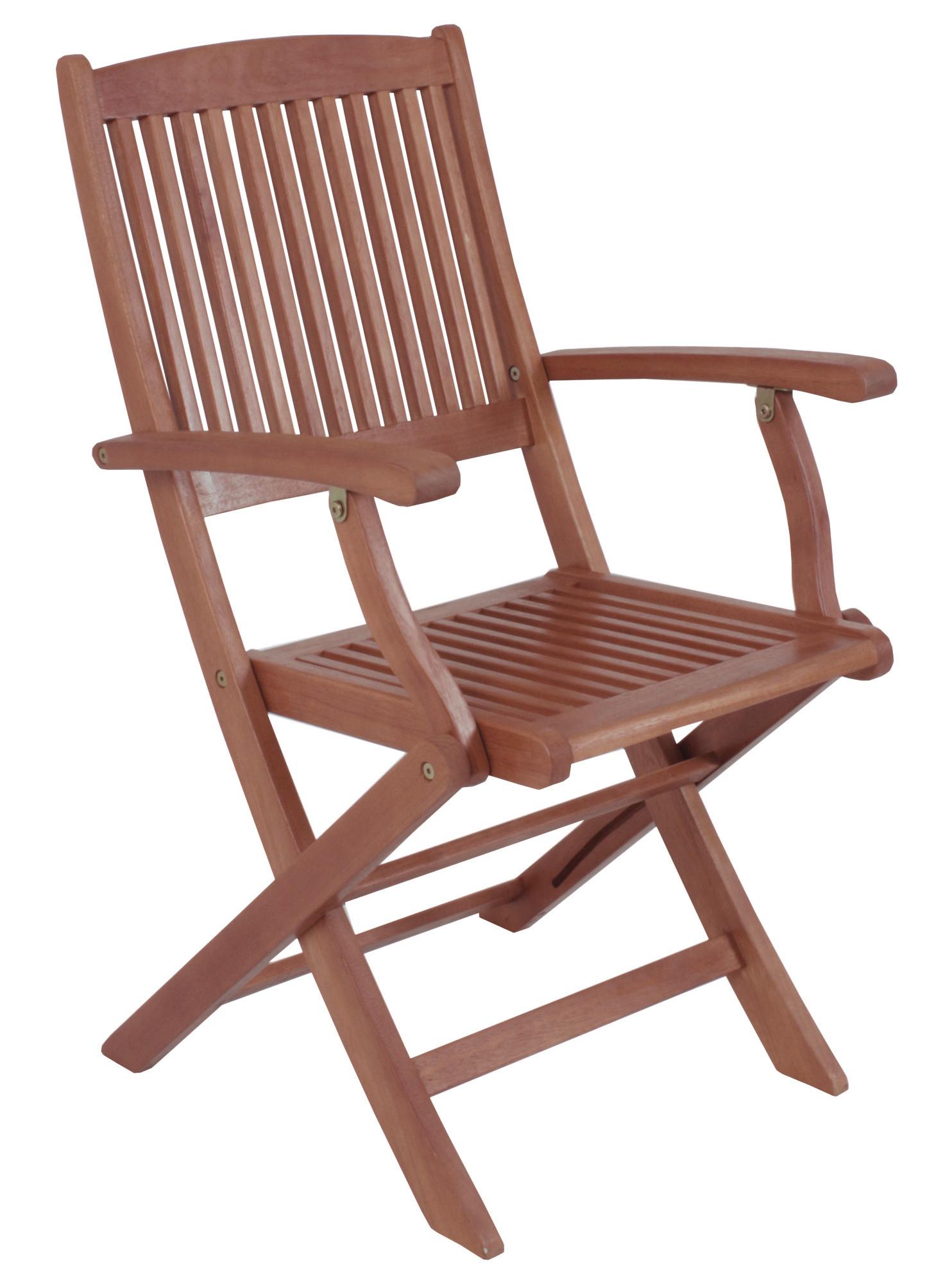 Gartenklappstuhl Stockholm - Braun, Basics, Holz (52,5/90/59,5cm) - Gardenson