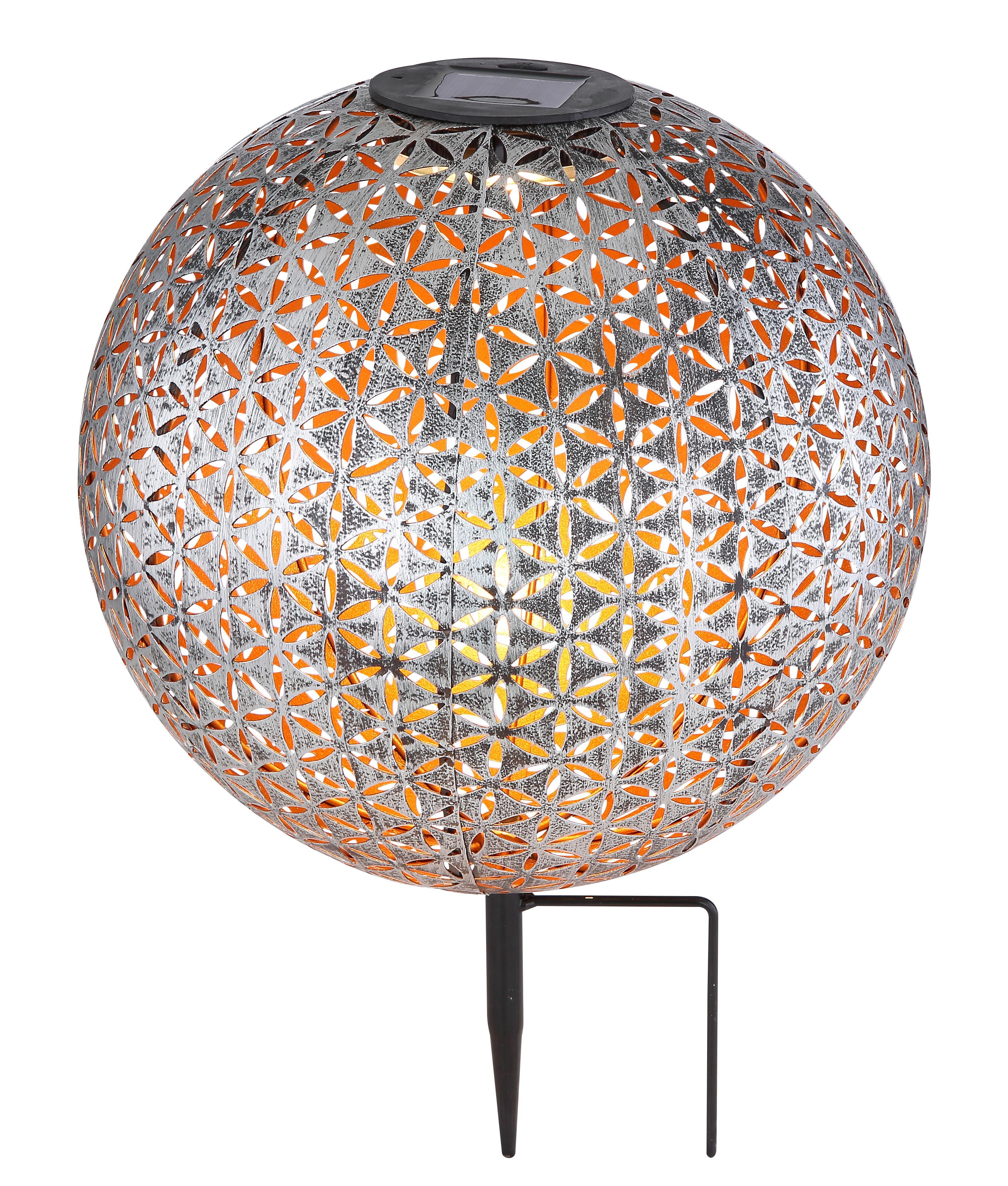 Solarleuchte 33629 - Silberfarben/Goldfarben, KONVENTIONELL, Metall (27/38cm) - Globo