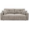 Schlafsofa Bullet Taupe B: 235 cm - Taupe/Schwarz, KONVENTIONELL, Textil (235/88/120cm) - MID.YOU