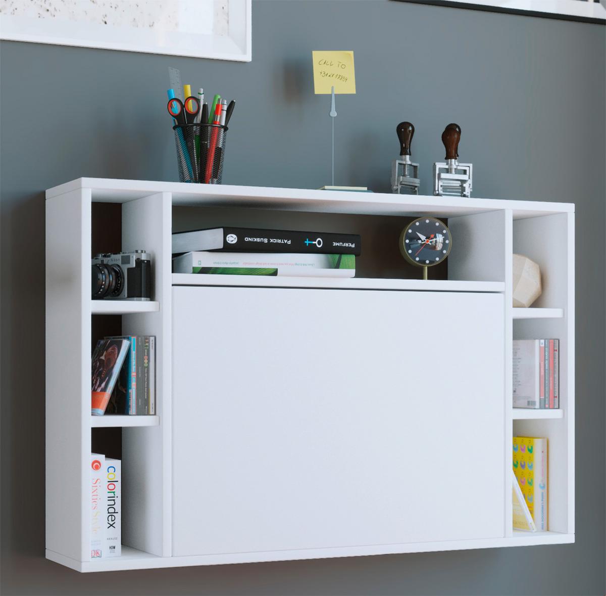 Laptoptisch Wandila B: 90 cm Weiß - Weiß, KONVENTIONELL, Holzwerkstoff (90/20/60cm) - MID.YOU