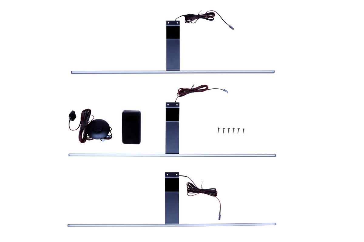 Ráépíthető Lámpa Szett Slimline - fekete, Modern, műanyag (60cm)