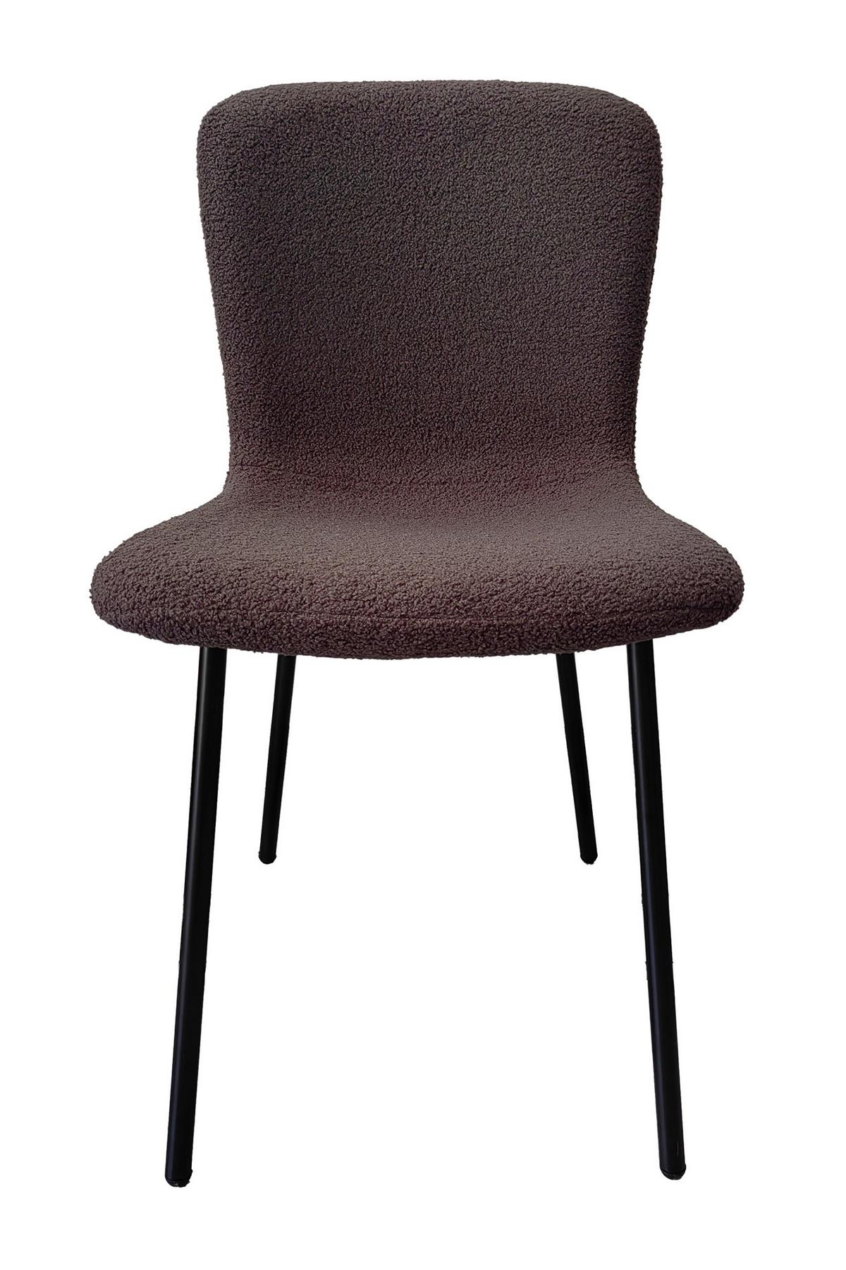 Stuhl-set Dunkelgrau B: 44cm 4-Teilig - Dunkelgrau/Schwarz, MODERN, Textil/Metall (44/79/52cm) - Livetastic