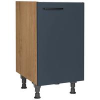 Spülenunterschrank Easytouch - Blau/Eichefarben, MODERN, Holzwerkstoff (45,0/87,0/56,0cm) - Nobilia