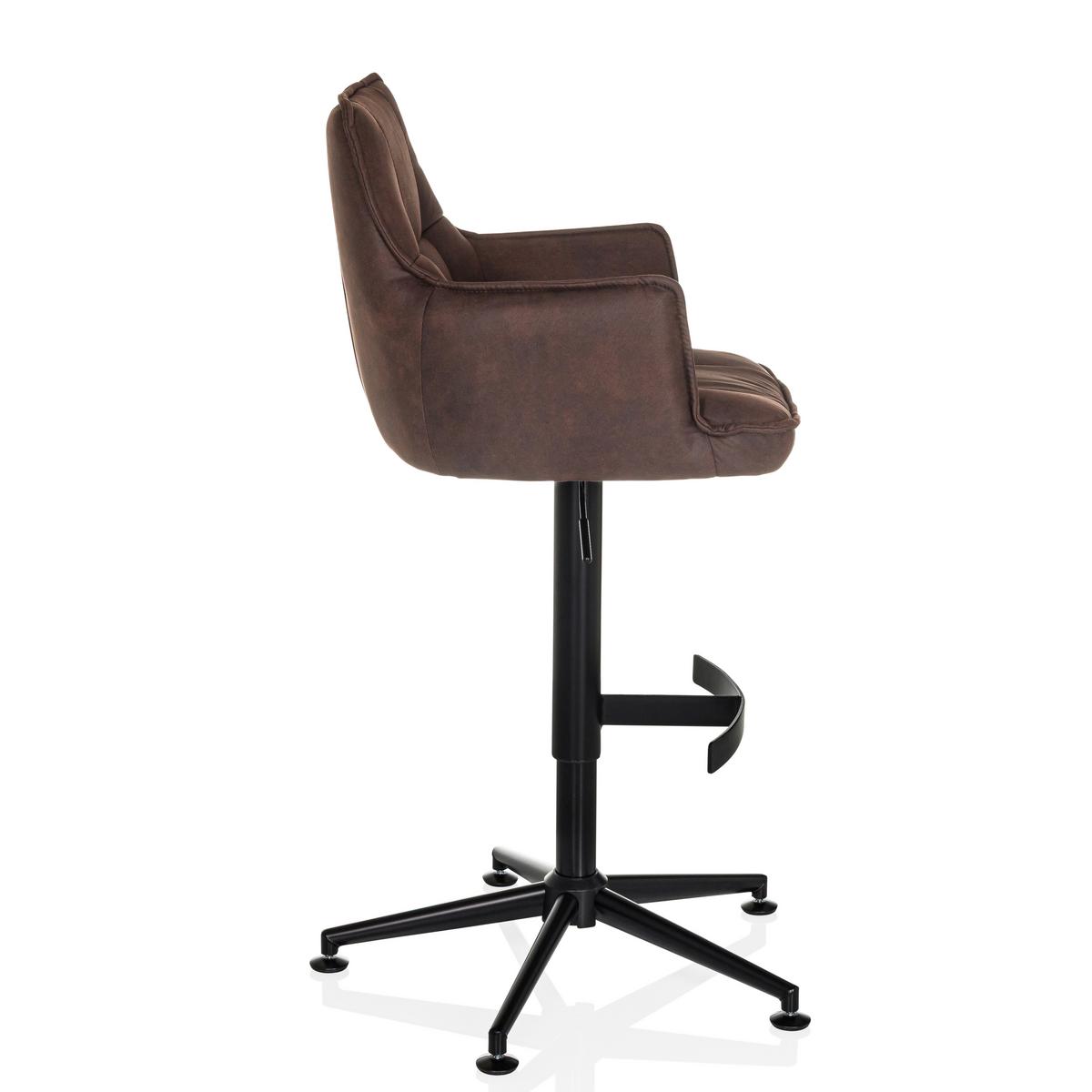 Barhocker Soalo Life High Braun B: 55 Cm - Schwarz/Braun, MODERN, Kunststoff/Textil (55/93/56cm) - MID.YOU