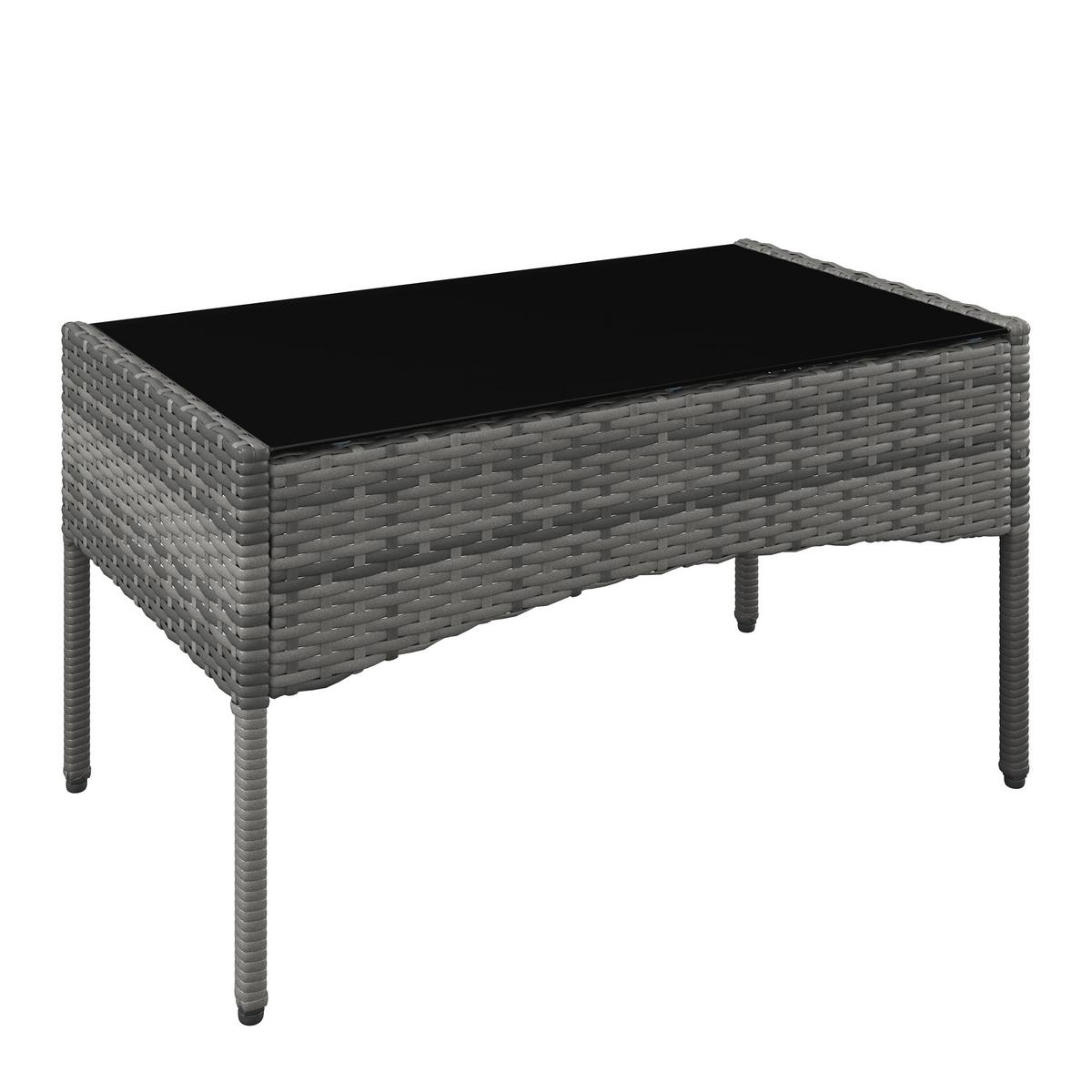 Loungegarnitur Cusco - Grau, MODERN, Kunststoff/Textil - Beldano