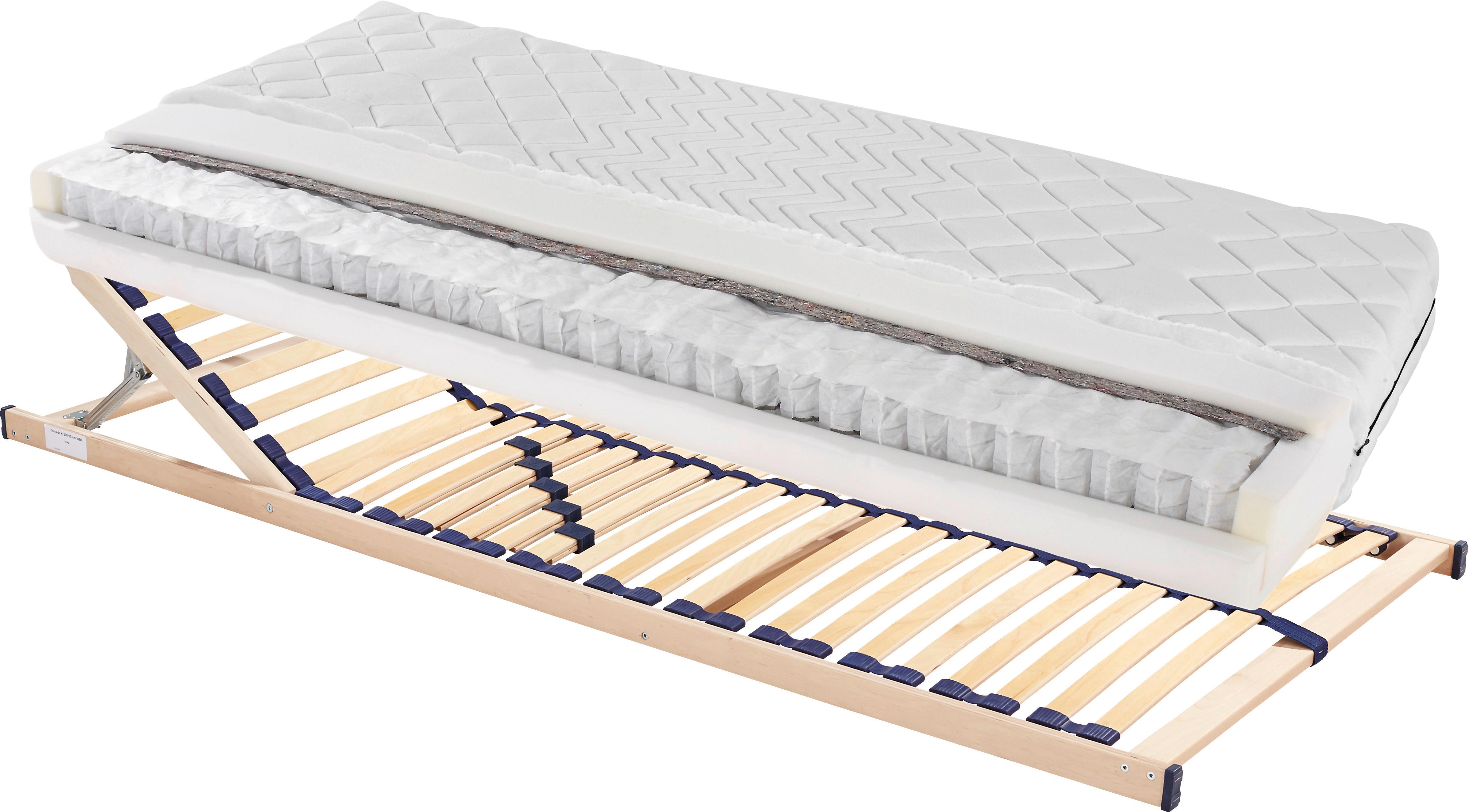 Set Taschenfederkernmatratze mit Lattenrost 140x200 cm H2 - (140/200cm) - Primatex