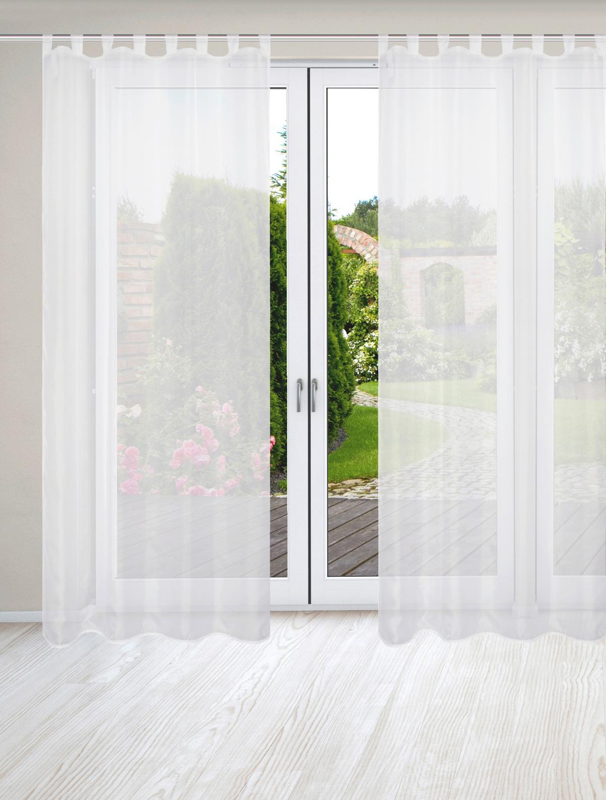 Schlaufenvorhang Nessi - Weiß, Basics, Textil (135/245cm)