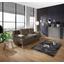 Boxspringsofa Ines B: 203cm - Chromfarben/Braun, MODERN, Holz/Textil (203/96/102cm) - Luca Bessoni