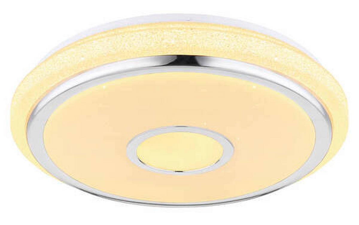 Led Mennyezeti Lámpa 48389-40 Dani - krómszínű/fehér, Basics, műanyag (50/9.5cm)