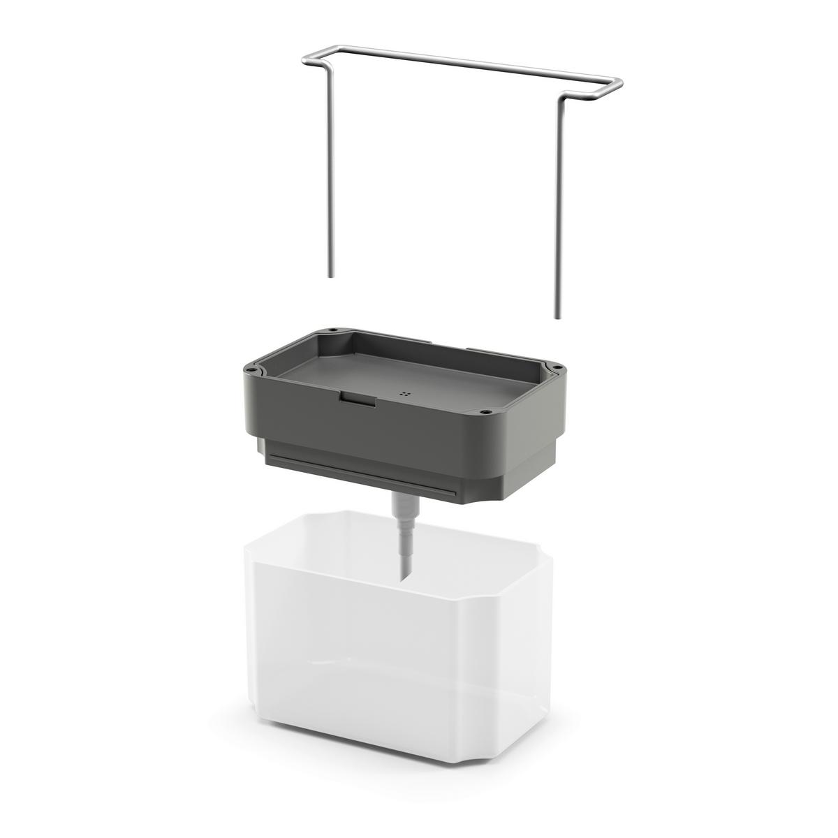 Spülorganizer Sponge-Tex 17x12x22 cm Kunststoff - Grau, Basics, Kunststoff (17/12/22cm) - Metaltex