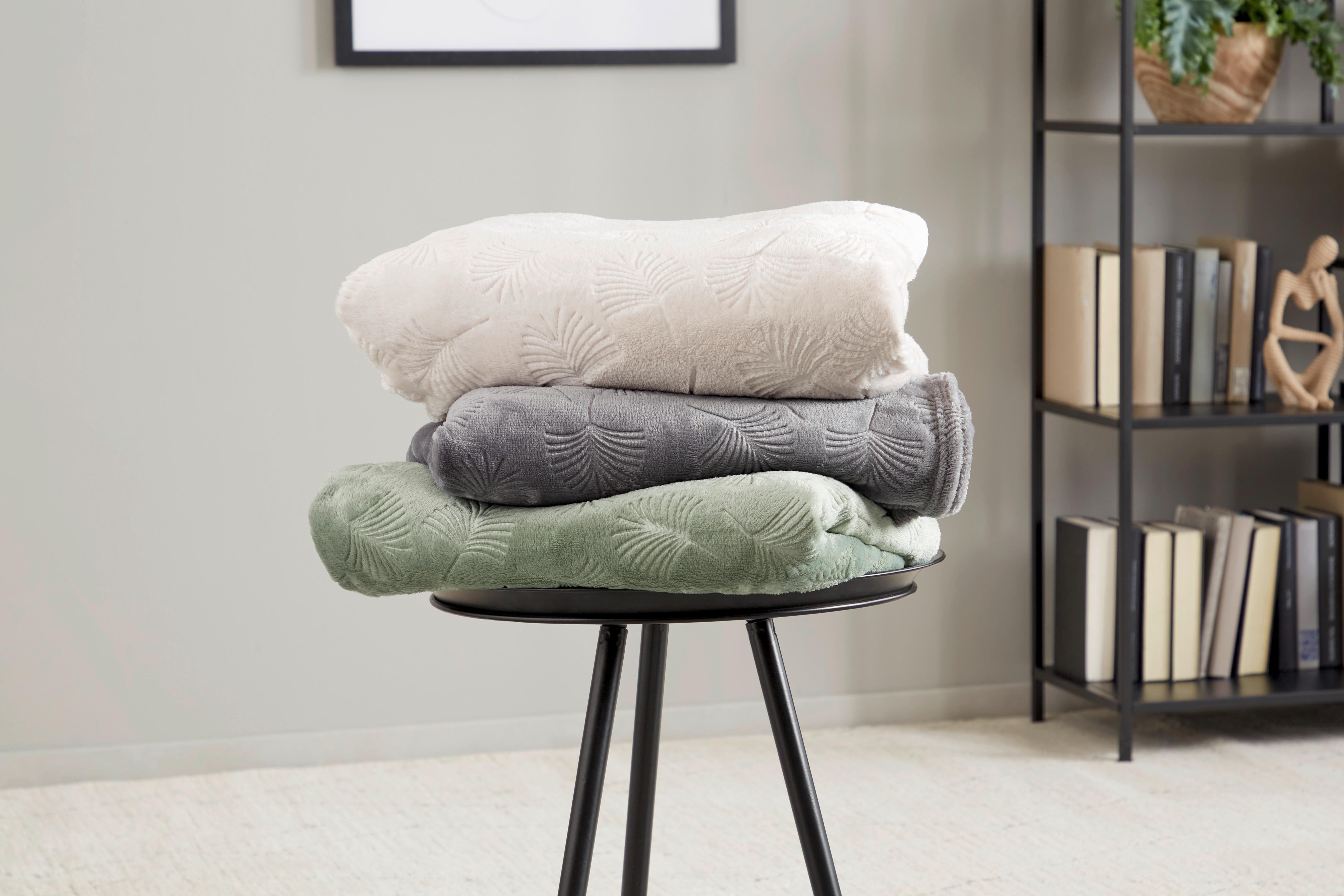 Kuscheldecke Charlotte Beige 150x200 cm Muster - Beige, MODERN, Textil (150/200cm) - Luca Bessoni