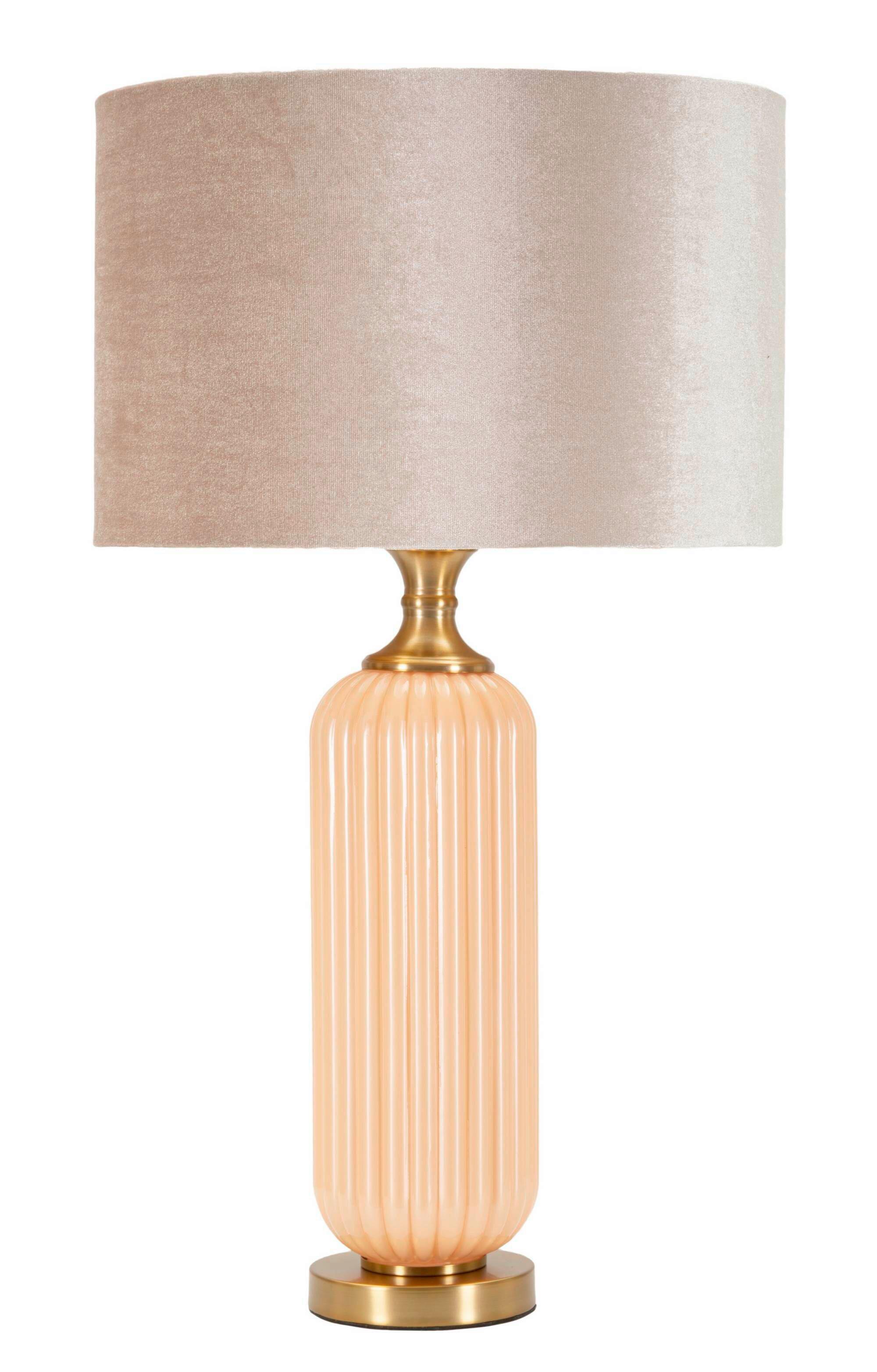 Tischleuchte Perly C Perlmutt, Goldfarben B: 35,5cm - Perlmutt/Goldfarben, Basics, Glas/Textil (35.5/64/35.5cm)