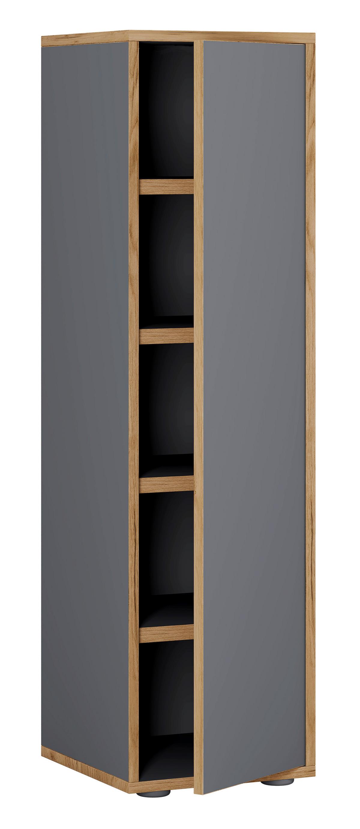 Schuhschrank Salia Anthrazit/honigeiche B: 30 Cm - Honigeiche/Anthrazit, Design, Holzwerkstoff (30/110/33cm) - MID.YOU