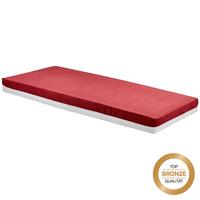 Taschenfederkernmatratze Enjoy-Mia 90x200cm Mittelfest - Rot/Weiß, Textil (90/200cm) - Primatex