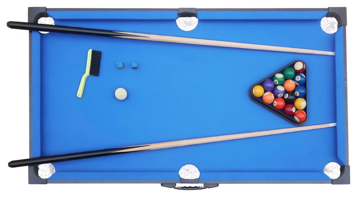 Billardtisch C025.001.00 - Blau/Schwarz, KONVENTIONELL, Holz/Kunststoff (64/12/118cm) - Ambia Garden