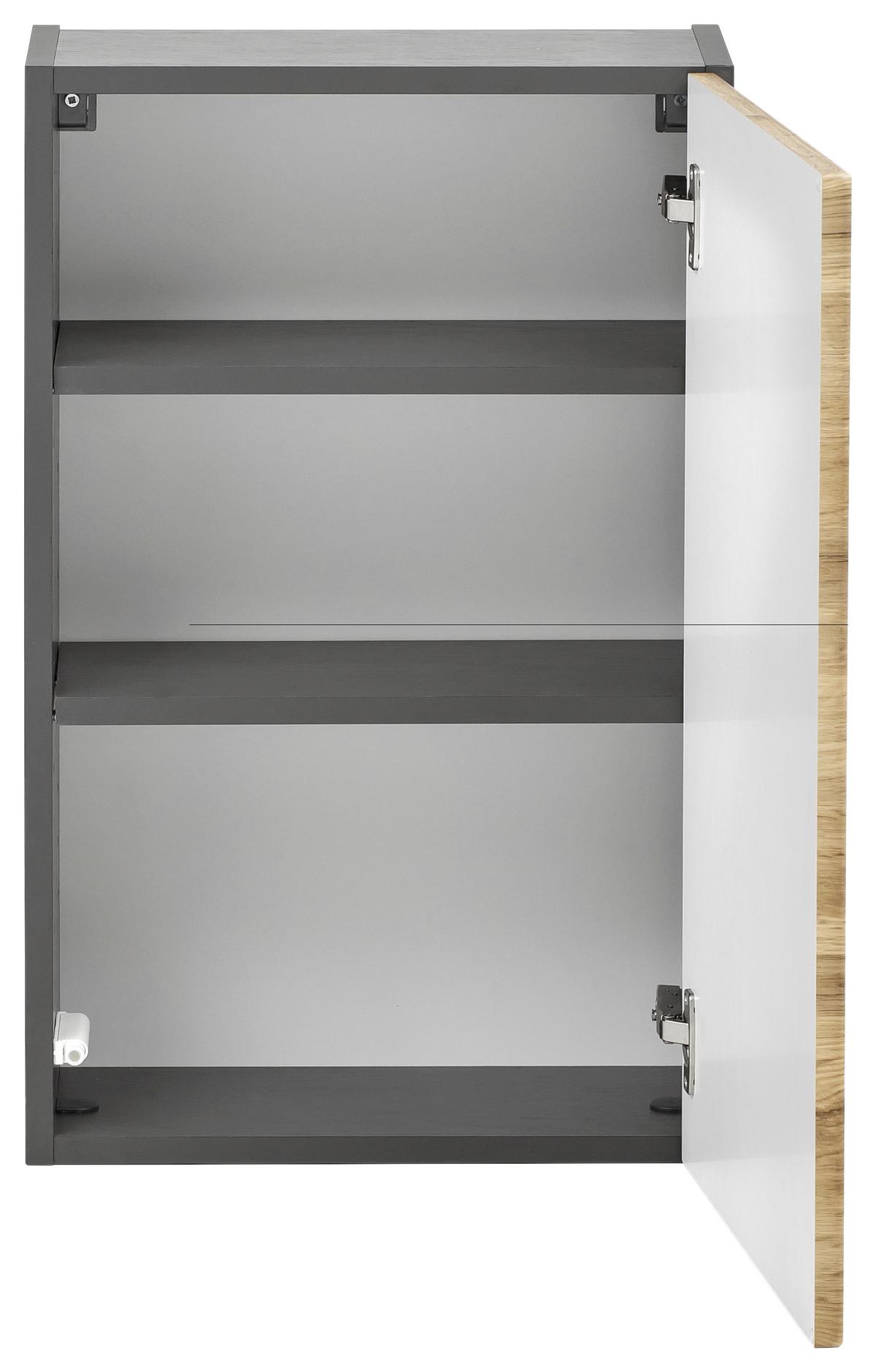 Hängeschrank Kopenhagen B: 40 Cm Graphit.-Eichefarben - Eichefarben/Graphitfarben, KONVENTIONELL, Holzwerkstoff (40/64/20cm) - Held