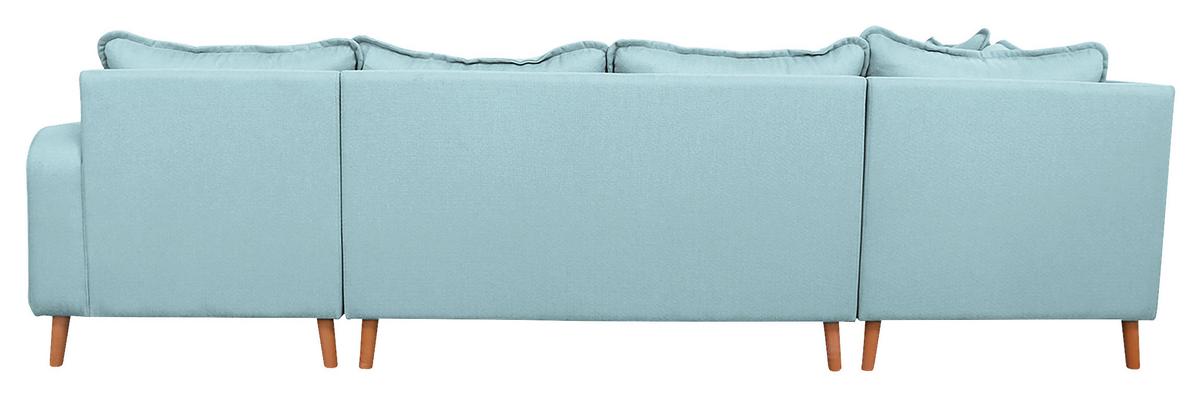 Wohnlandschaft Beata Hellblau U:167x296x170cm - Wengefarben/Hellblau, Design, Textil (167/296/170cm) - Livetastic