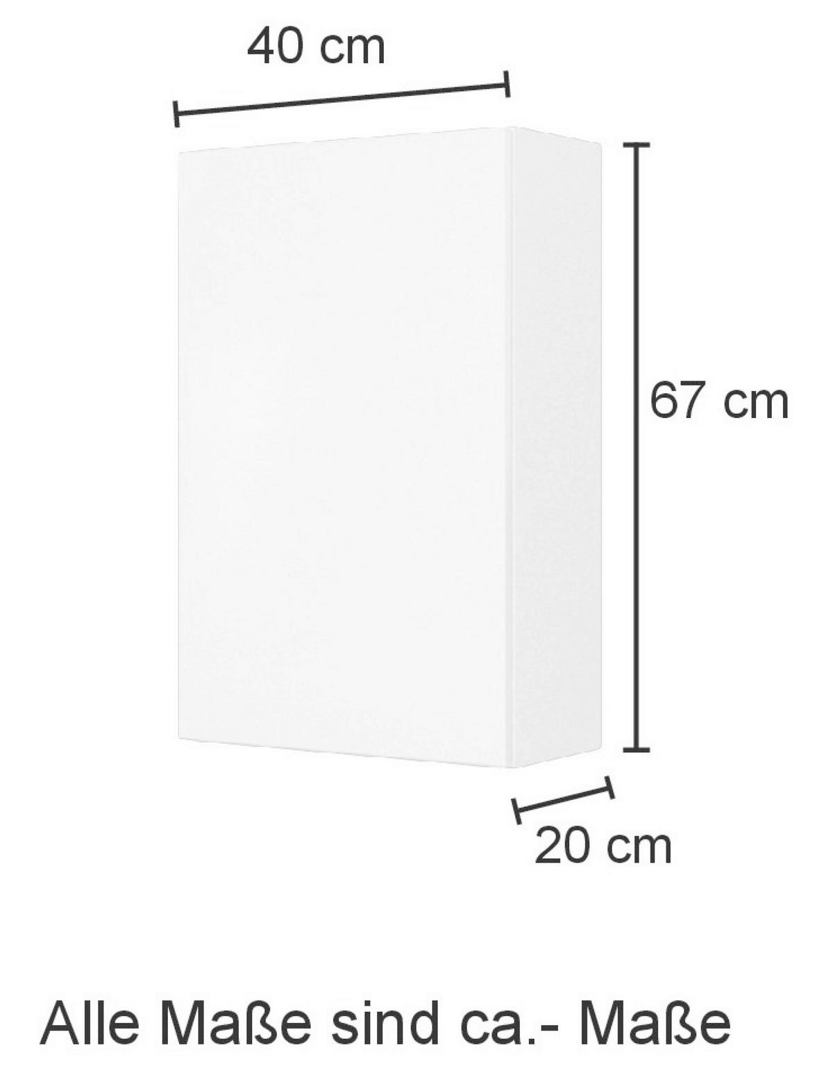 Hängeschrank Pienza B: 40 cm Eiche Wotan Dekor, Drehtür - Eiche Wotan, MODERN, Holzwerkstoff (40/67/20cm) - Held