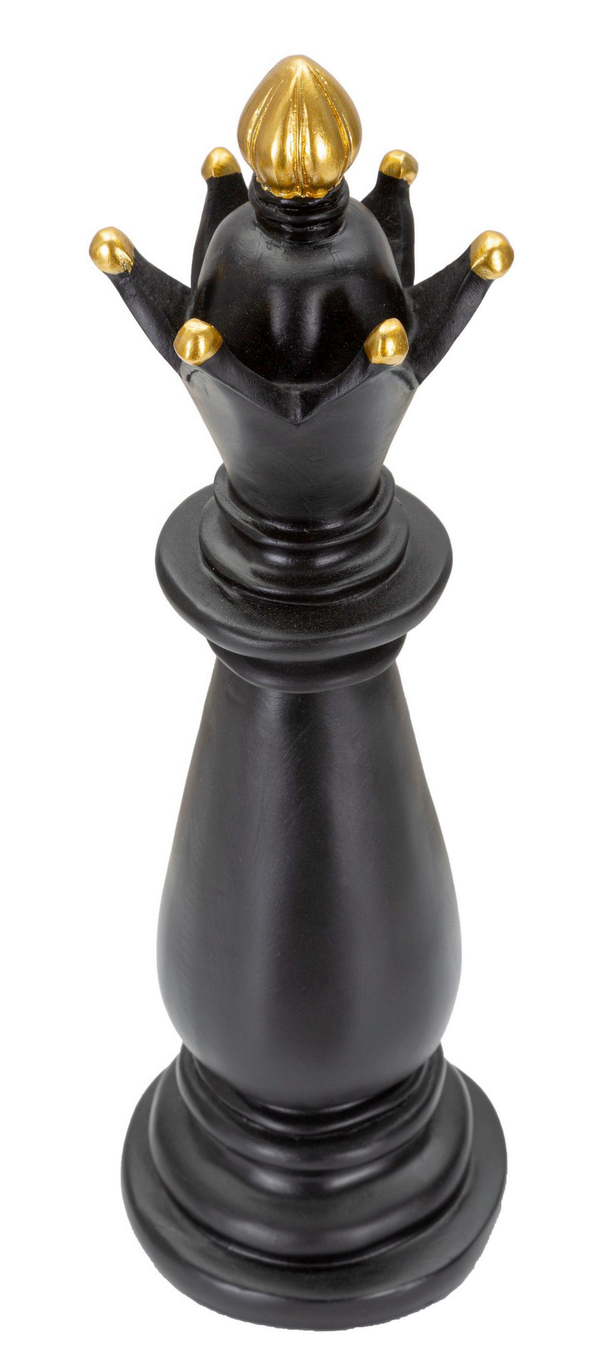 Skulptur Black And Gold Bishop B: 12,5 cm - Goldfarben/Schwarz, Basics, Kunststoff (12.5/38.5/12.5cm)