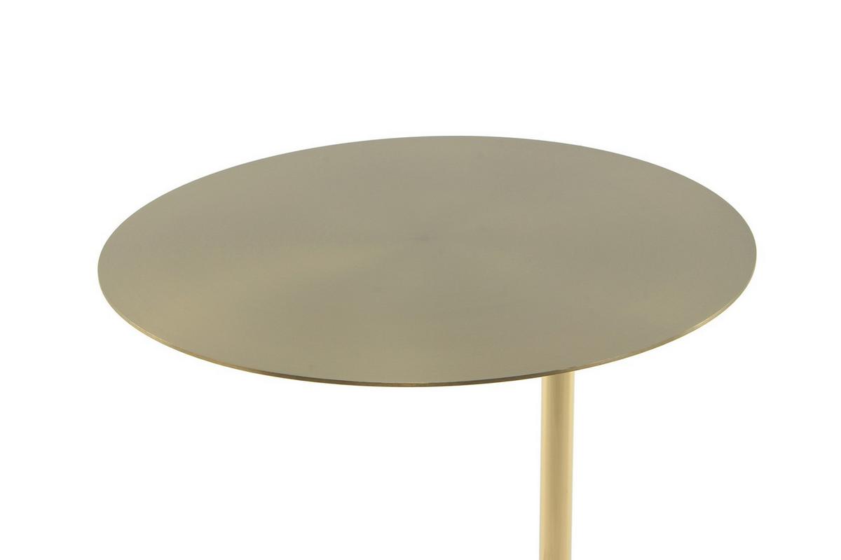 PRÍRUČNÝ STOLÍK OSCAR 400 WEIß - biela/zlatá, Design, kov/kameň (40 cm/54 cm/40 cmcm) - Kayoom