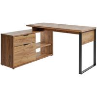 Eckschreibtisch Mit Stauraum B: 120cm H: 76cm Loop C 150 E - Eichefarben/Anthrazit, MODERN, Holzwerkstoff/Metall (150/120/76cm) - Livetastic