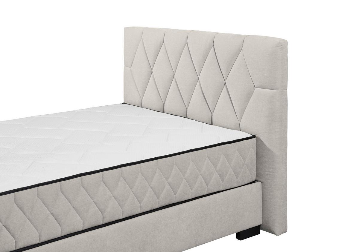 Boxbett Nagol B - Beige/Schwarz, MODERN, Holzwerkstoff/Textil (140/200cm) - MID.YOU