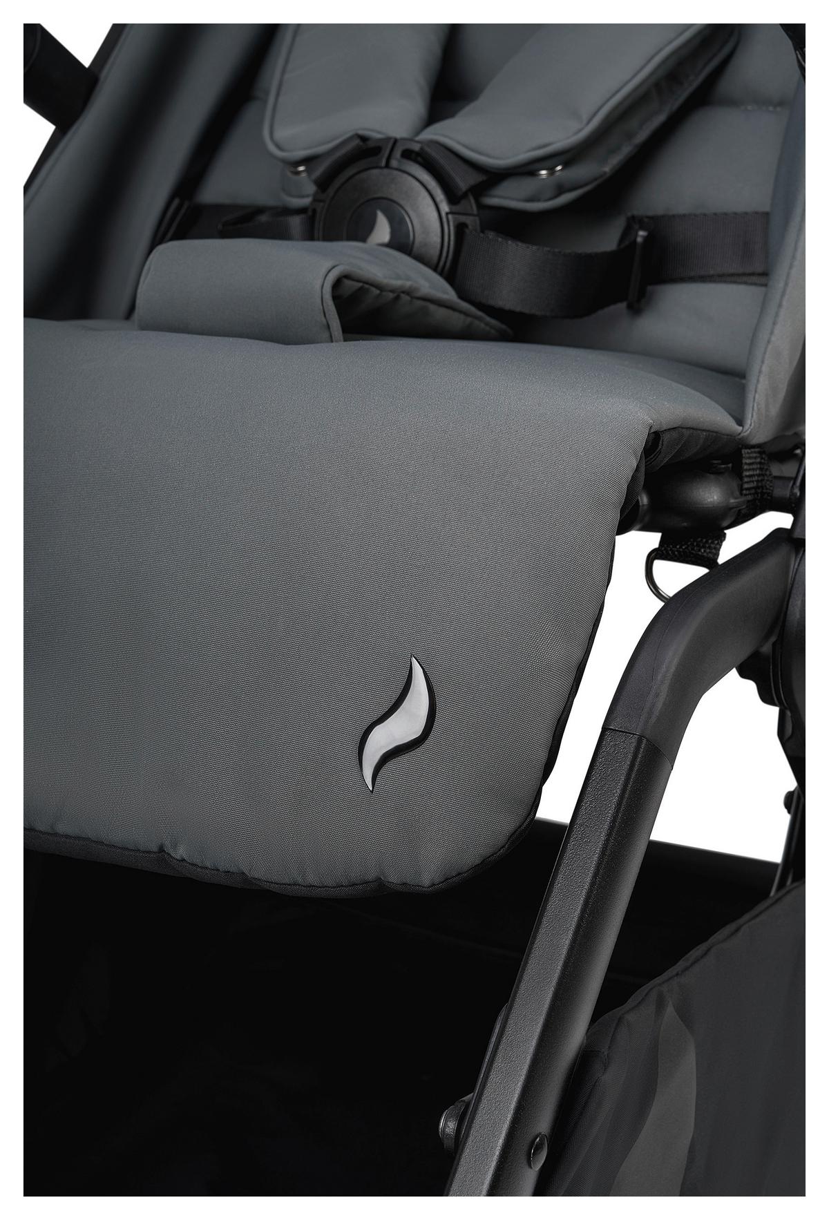 Buggy Boogy 2 Stone Grau, B/H/T: 51x105x84,5 - Dunkelgrau/Schwarz, Basics, Textil/Metall (51/105/84,5cm) - Osann